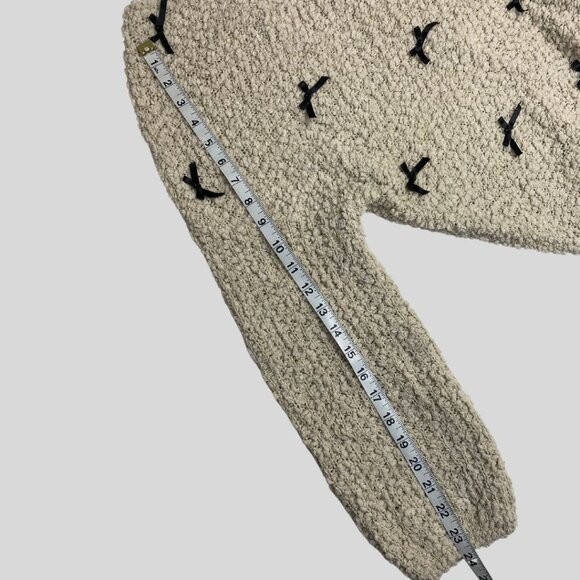 ANIINA Chunky Metallic Bow Sweater Size M/L - Picture 10 of 10